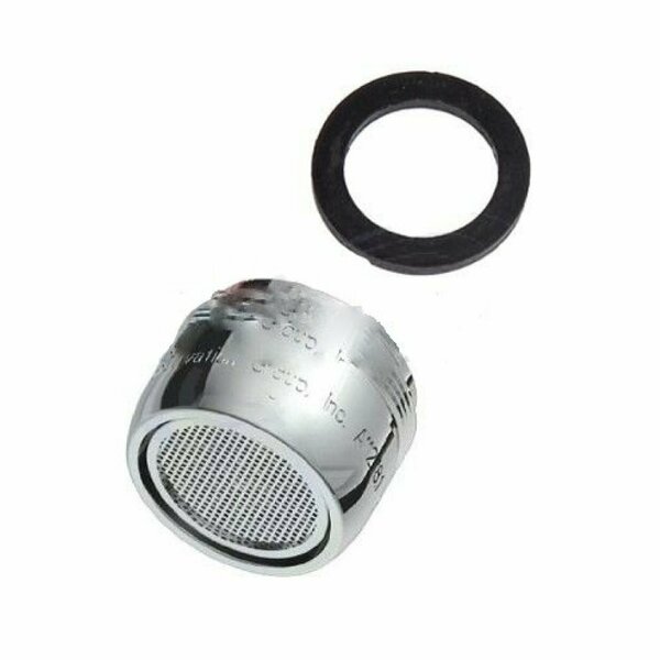 American Imaginations 0.9375 in. Round Chrome-Black Faucet Aerator in Rubber- Stainless Steel AI-38111